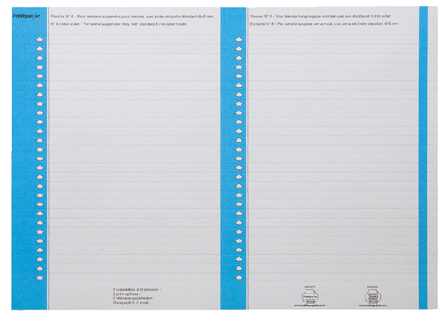 Rider strip Elba No 8 138x6mm latéral bleu