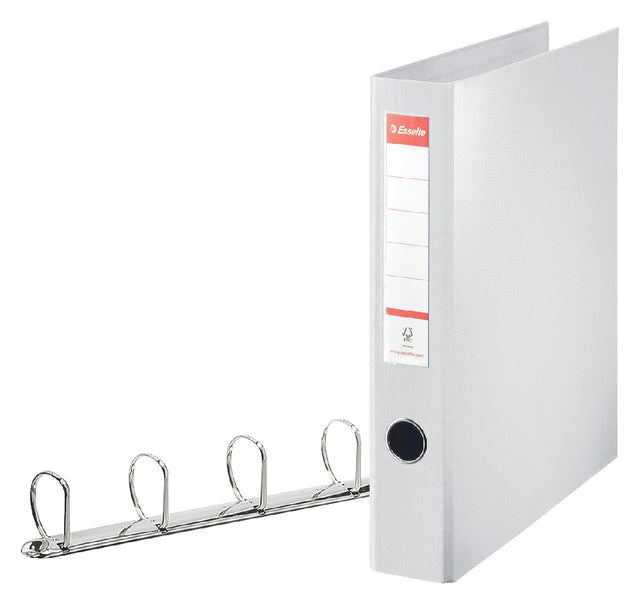 Classeur à anneaux Esselte Vivida A4 4 anneaux D-mech 40mm PP blanc