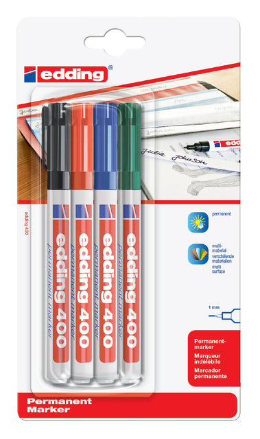 Edding - Viltstift edding 400 rond 1mm assorti