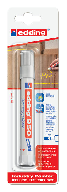 Edding - Viltstift edding 950 pasta rond 10mm wit