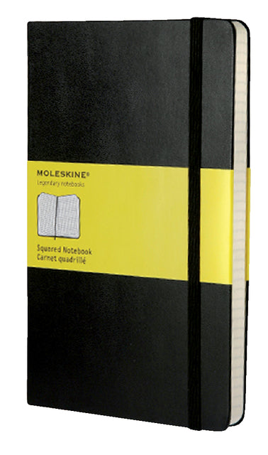 Moleskine - Notitieboek moleskine large 130x210 ruit 5x5 hc zw