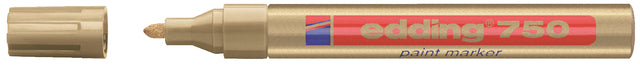 Stylo-feutre edding 750 marqueur peinture rond doré 2-4mm | 10 morceaux