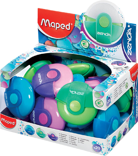 Maped - Gum maped zenoa display 20 stuks assorti