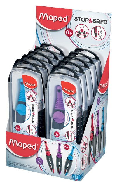 Passer Maped Stop&Safe Présentoir 3 parties de 10 pièces assorties