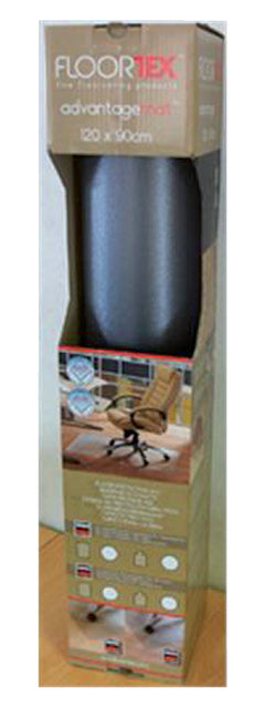 Floortex - Stoelmat floortex pvc 120x90cm zachte vloer retail