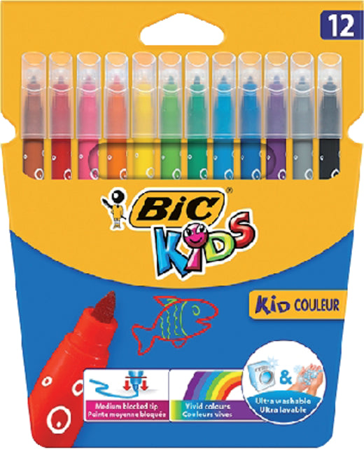 Stylo de coloriage Bic Kids Ecolutions Visacolor XL ass medium pochette de 12 pcs | 10 morceaux