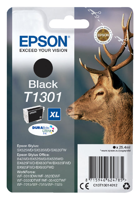 Cartouche d'encre Epson T1301 noire HC