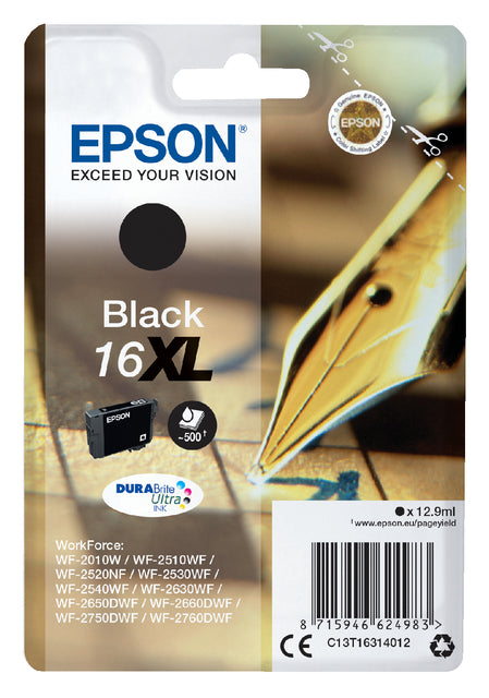 Cartouche d'encre Epson 16XL T1631 noir HC