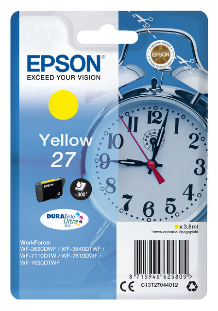 Cartouche d'encre Epson 27 T2704 jaune