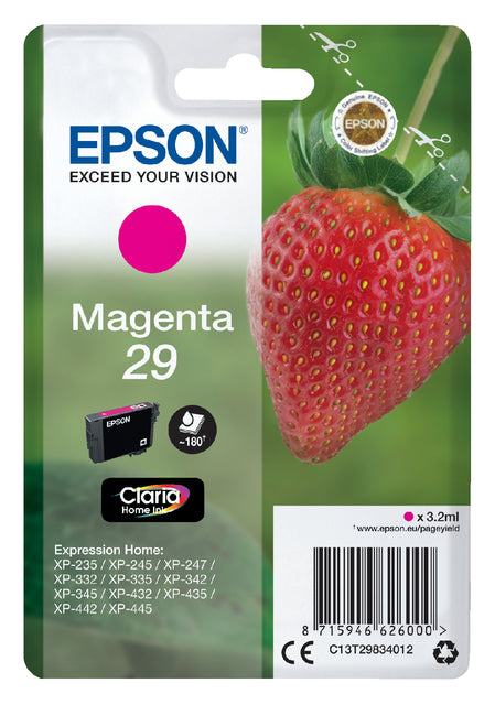 Cartouche d'encre Epson 29 T2983 rouge