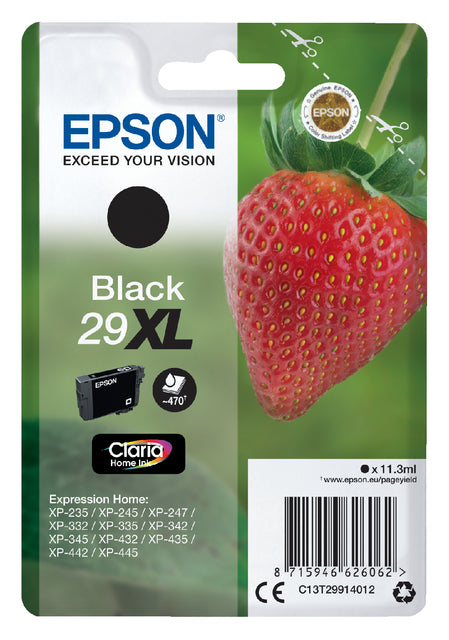 Cartouche d'encre epson 29xl t2991 xl noir | 10 morceaux