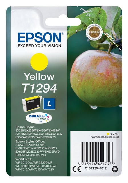 Cartouche d'encre Epson T1294 jaune
