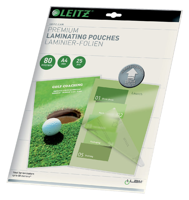 Pochette à plastifier Leitz ILAM A4 2x80micron 25 pcs