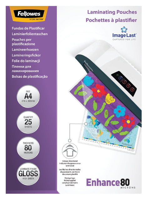 Fellowes - Lamineerhoes fellowes a4 2x80micron
