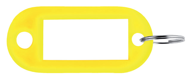 Pavo - Sleutellabel pavo kunststof geel 100 stuks