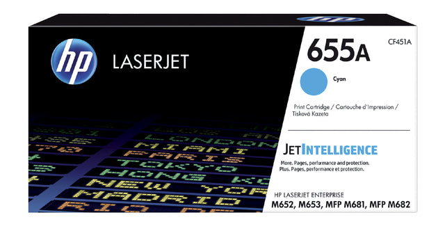 HP - Tonercartridge hp cf451a 655a blauw