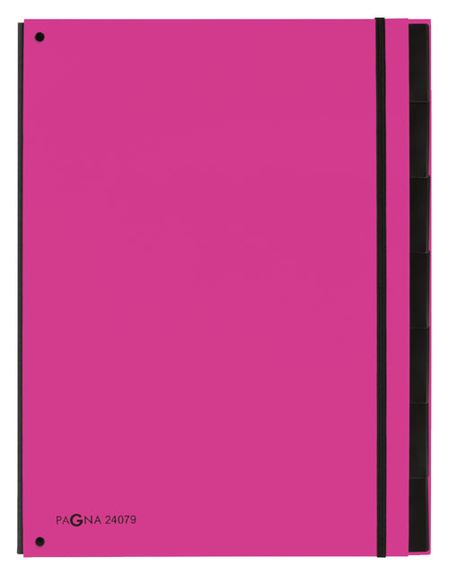 Chemise de tri Pagna Trend A4 7 onglets rose foncé