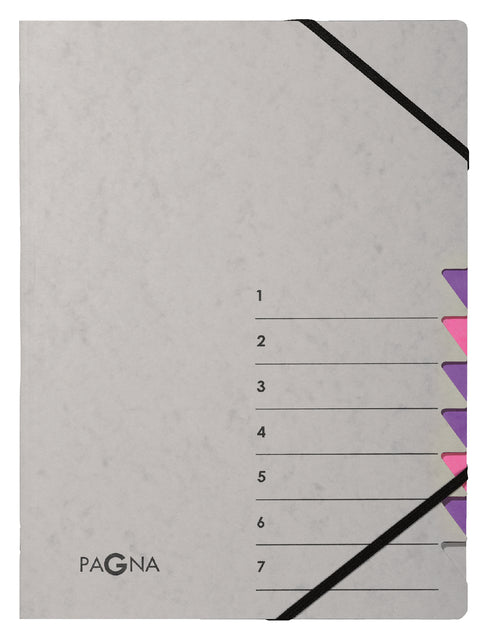 Chemise de tri Pagna Easy A4 7 onglets gris