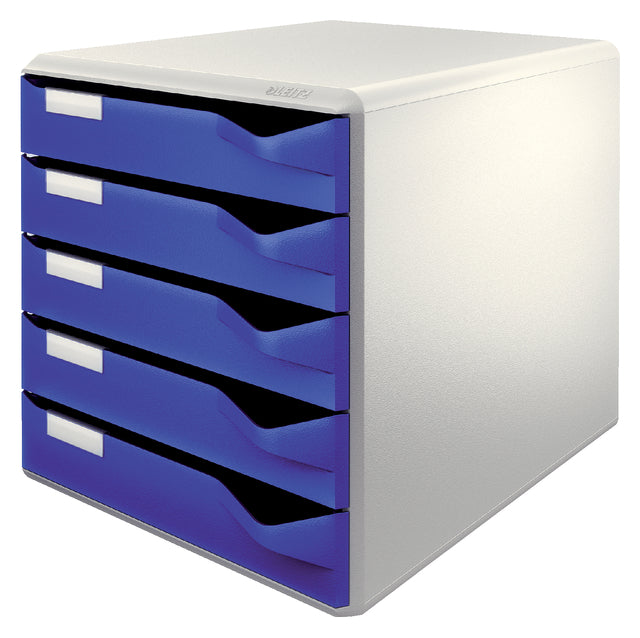 Bloc tiroir Leitz 5280 5 tiroirs bleu