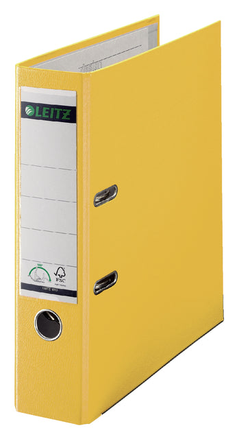 Leitz - Ordner leitz 1010 180° 80mm pp a4 geel