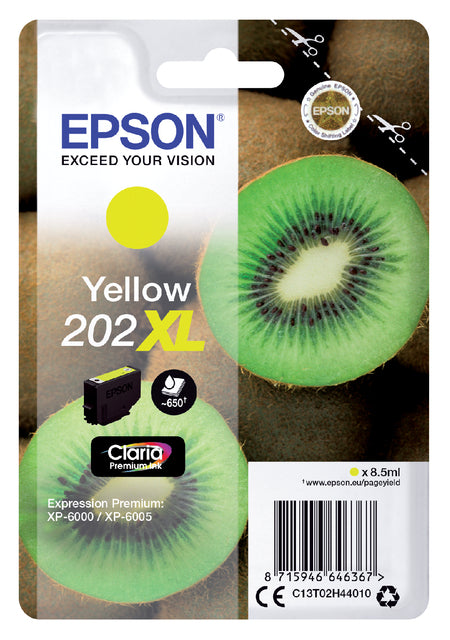 Cartouche d'encre Epson 202XL T02H44 jaune HC