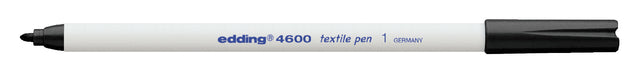 Stylo feutre edding 4600 textile rond noir 1mm | 10 morceaux