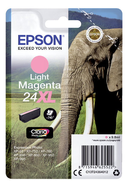 Cartouche d'encre Epson 24XL T2436 rouge clair HC