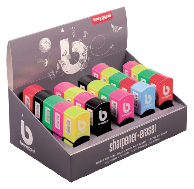 Taille-crayon / gomme Bruynzeel Teens assortis