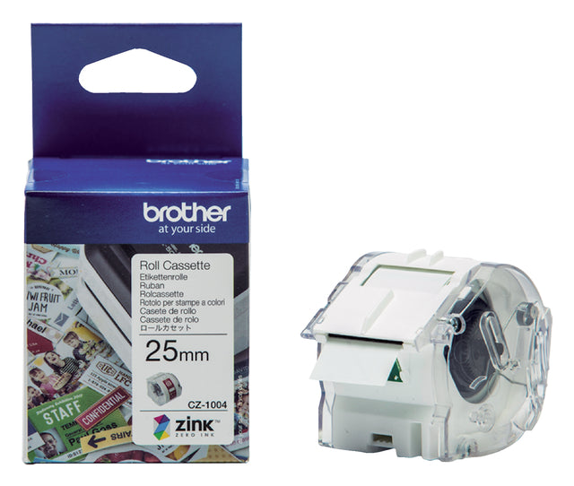 Brother - Etiket brother cz1004 multifunctioneel 25mm 5m wit