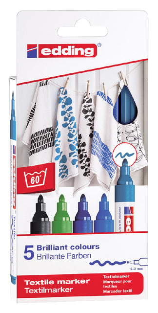 Stylo feutre edding 4500 textile rond 2-3mm cool assorti
