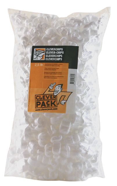 CleverPack - Opvulchips wit zak à 2.5 liter