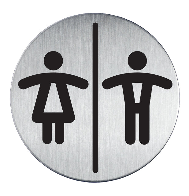 Durable - Infobord pictogram durable toileten d h rond 83mm | 5 stuks