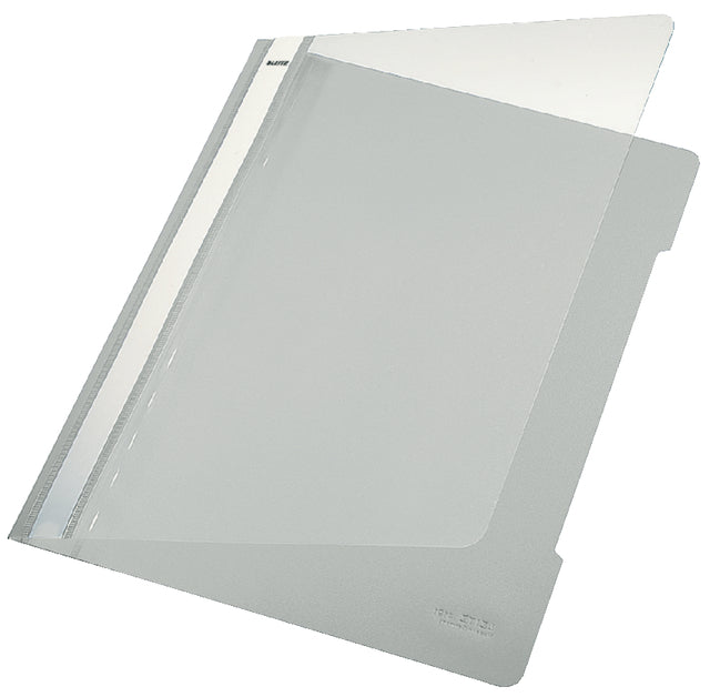 Attache Leitz standard A4 PVC gris | 25 pièces