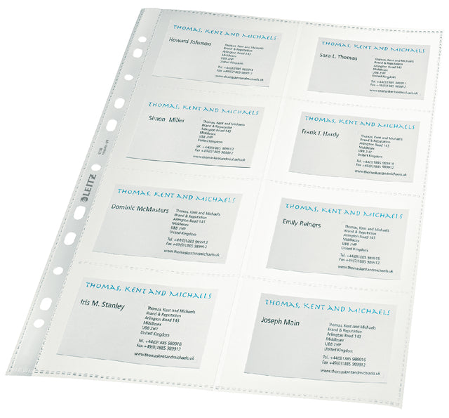 Show bag Leitz 4758 11 trous pour 8 cartes de visite | 10 morceaux