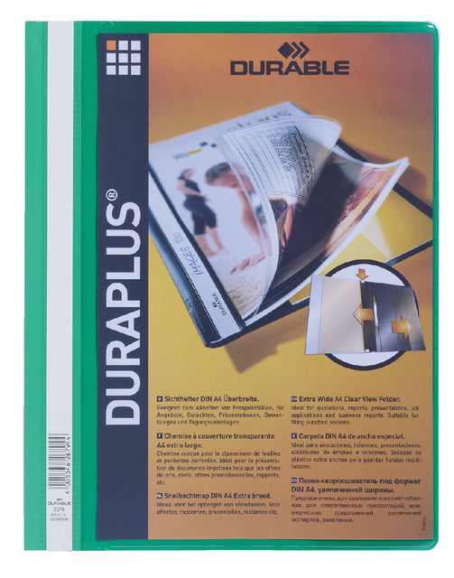 Durable - Snelhechtmap durable duraplus a4 groen | 25 stuks