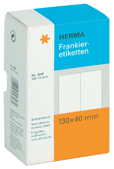 HERMA - Frankeeretiket herma 4328 dubbel 130x40mm 500 stuks