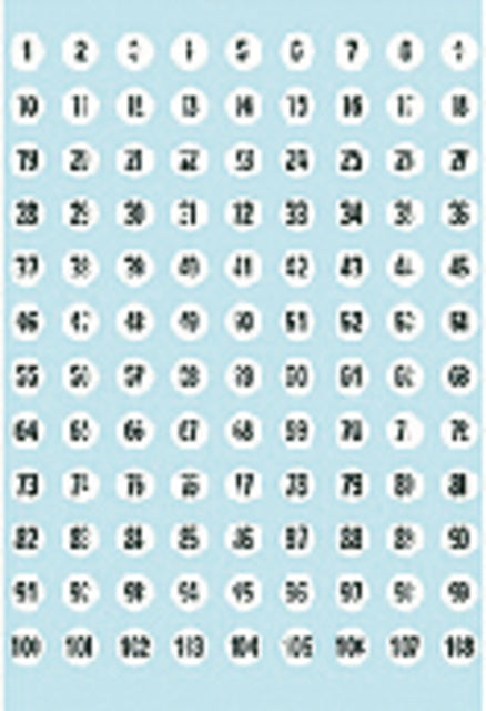 HERMA - Etiket 4128 8mm getallen 1-540 540 stuks
