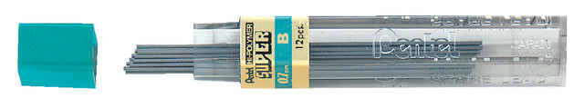 Mine de crayon Pentel 0.7mm noir par tube B | 12 pièces