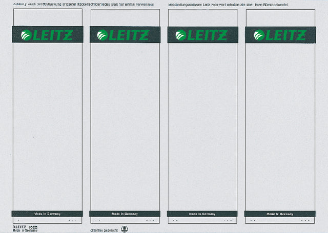 Etiquette arrière Leitz large/courte 62x192mm autocollante blanche