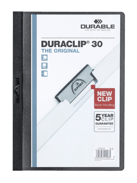 Durable - Klemmap durable duraclip a4 3mm 30v zw