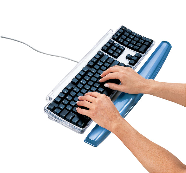 Fellowes - Polssteun toetsenbord fellowes crystals gel tr bl