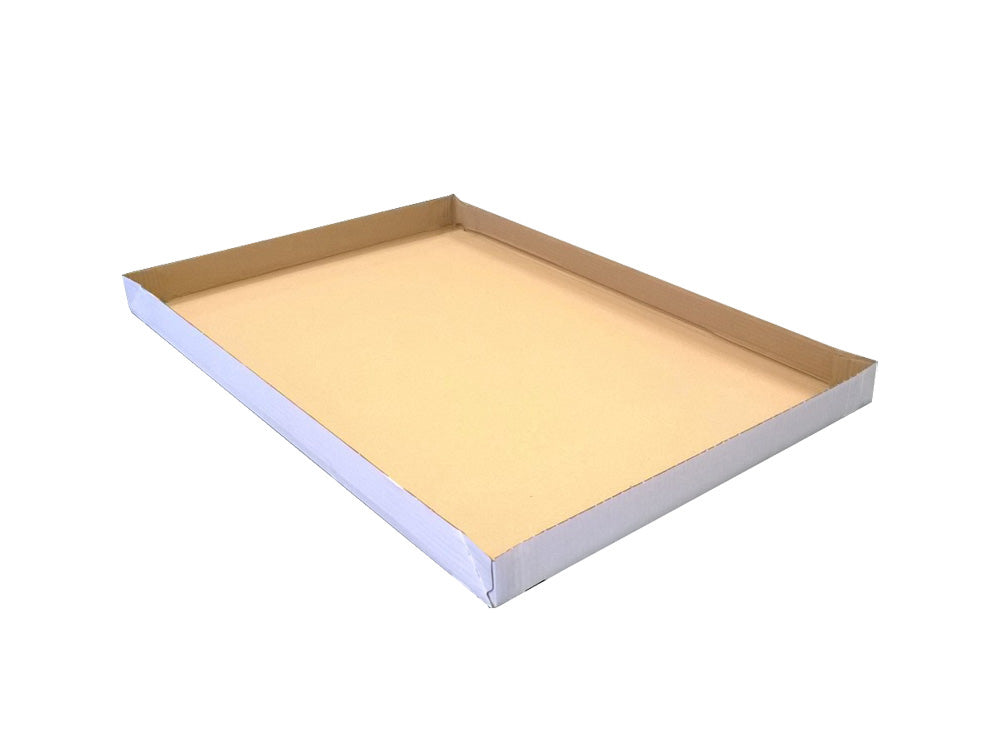 Klika - Golfkartonnen platen met opstaande randen dubbelgolf 1185 x 985 x 150 mm wit | 5 stuks