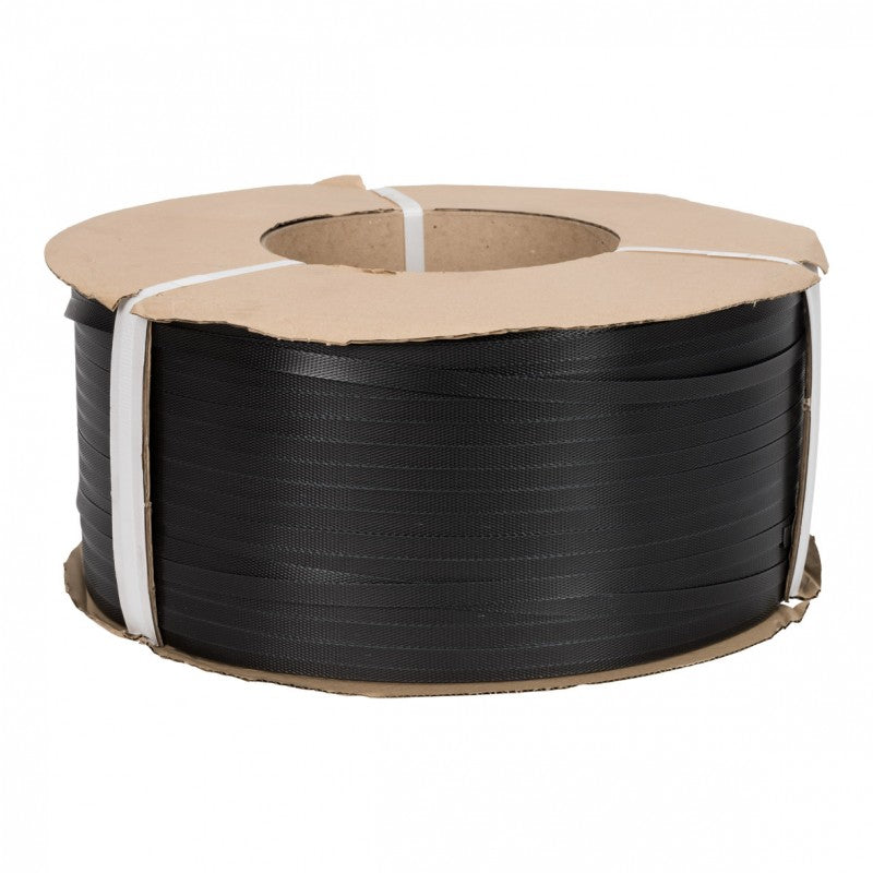 Klika - Pp band 12 mm x 055 mm 2500 meter zwart (rolkern 280 mm)