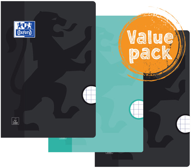 Cahier Oxford School A4 diamant 10x10mm 72 pages assorties