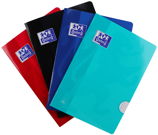Cahier Oxford School A4 diamant 5x5mm 72 pages assorties