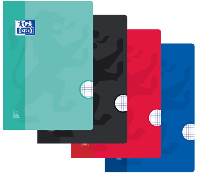 Cahier Oxford School A4 diamant 5x5mm 120 pages assorties