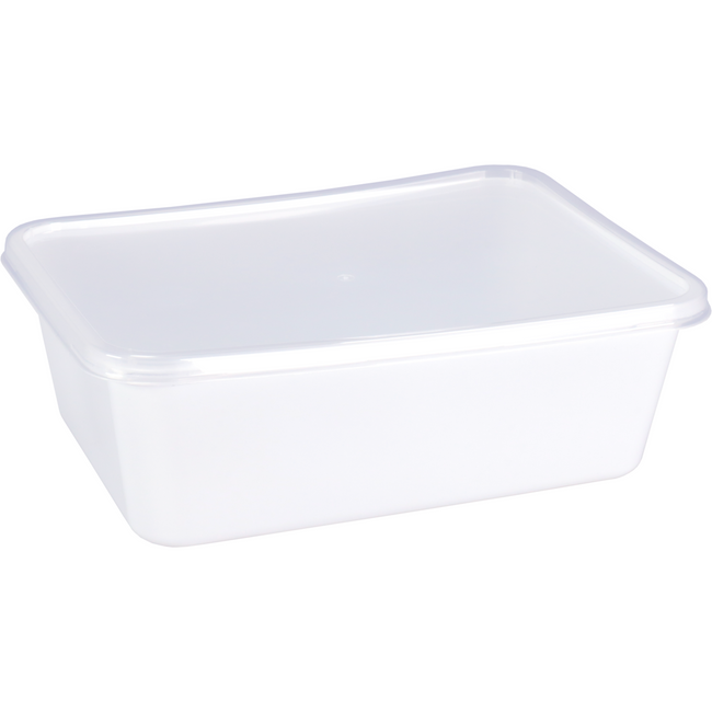 Klika - Bak | PP | 1000ml | 183x135x63mm | wit/transparant | 150 stuks