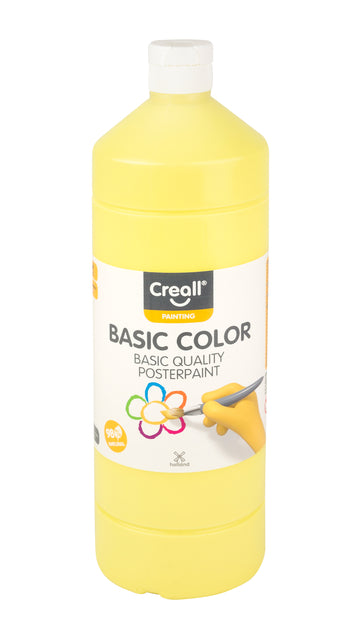 Creall - Plakkaatverf creall basic lichtgeel 1000ml | 6 stuks
