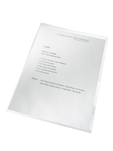 Chemise en L Leitz Recycle A4 0,10mm PP transparent