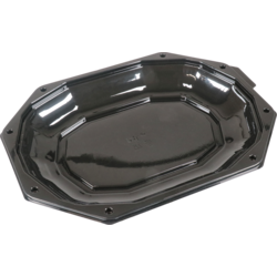 Klika - Schaal | cateringschaal | gerecycled PET | 8-hoekig | 335x250x zwart | 110 stuks